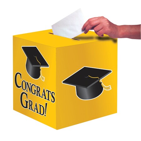 Creative Converting Yellow Graduation Card Box, 12", 6PK 083315